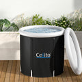 Weisshorn Ice Bath 75x75cm Inflatable Folding Spa Massage Tub