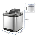 Devanti Ice Cream Maker 2L Gelato Sorbet Machine Silver