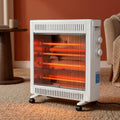 Devanti 2200W Infrared Radiant Heater Portable Electric Space White