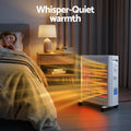 Devanti 2200W Infrared Radiant Heater Portable Electric Space White