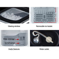 Devanti Portable Ice Cube Maker 2L Black Benchtop Home Bar Machine
