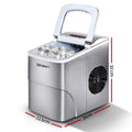 Devanti 12kg Ice Maker Machine Silver