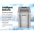 Devanti Portable Ice Cube Maker Silver 2L Home