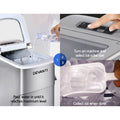 Devanti Portable Ice Cube Maker Silver 2L Home