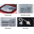 Devanti Portable Ice Cube Maker 2L Red Benchtop Home Bar