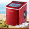 Devanti Portable Ice Cube Maker 2L Red Benchtop Home Bar