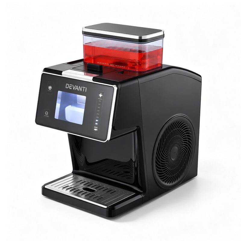 Devanti 20kg/24hr Ice Maker Snowflake Bingsu Shaved Ice Slushie Maker Black