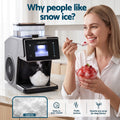 Devanti 20kg/24hr Ice Maker Snowflake Bingsu Shaved Ice Slushie Maker Black