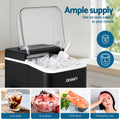 Devanti Ice Maker Machine 12kg Portable Countertop Self Cleaning Black
