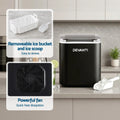 Devanti Ice Maker Machine 12kg Portable Countertop Self Cleaning Black