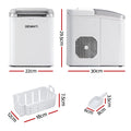 Devanti Ice Maker 12kg Portable Countertop Self Cleaning 1.2L White