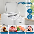 Devanti Ice Maker 12kg Portable Countertop Self Cleaning 1.2L White