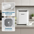 Devanti Ice Maker 12kg Portable Countertop Self Cleaning 1.2L White