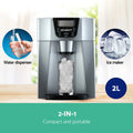 Devanti 2L Portable Ice Maker Water Dispenser Silver
