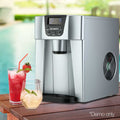 Devanti 2L Portable Ice Maker Water Dispenser Silver