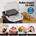 Devanti 12kg Ice Maker Machine 1.3L Black w/Scoop