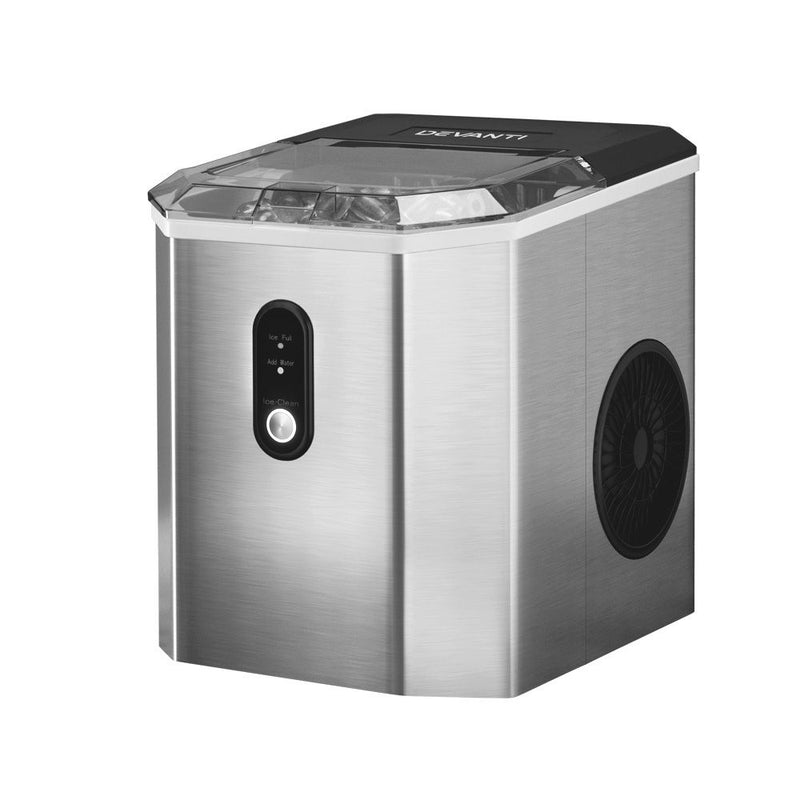 Devanti 12kg Ice Maker Machine w/Scoop Holder Silver
