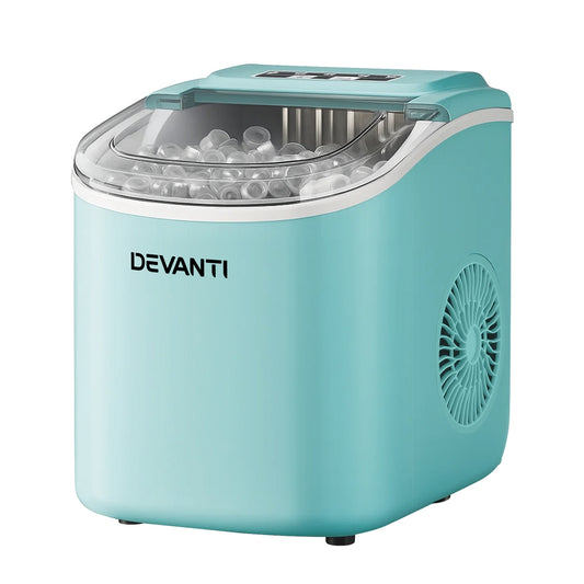 Devanti 12kg Ice Maker Machine Self Cleaning Green