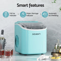 Devanti 12kg Ice Maker Machine Self Cleaning Green