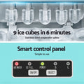 Devanti 12kg Ice Maker Machine Self Cleaning Green