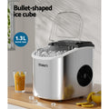 Devanti 12kg Ice Maker Machine Self Cleaning Silver