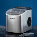 Devanti 12kg Ice Maker Machine Self Cleaning Silver