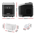 Devanti Ice Maker 12kg Portable Countertop Self Cleaning Black 1.3L
