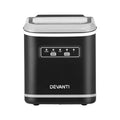 Devanti Ice Maker 12kg Portable Countertop Self Cleaning Black 1.3L