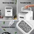 Devanti Ice Maker Machine Portable 12kg Self Cleaning 1.3L White