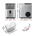Devanti Ice Maker Machine 15kg Nugget Ice Cube Portable