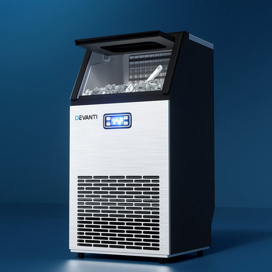 Devanti Commercial Ice Maker 45kg/24hr Stainless Steel Bar