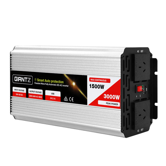 Giantz 1500W Pure Sine Wave Power Inverter DC-AC