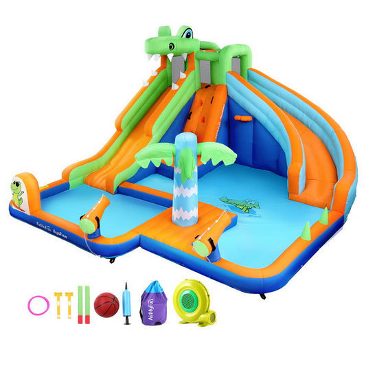 AirMyFun Kids Inflatable Pool Water Slide Jumping Castle 465x430cm