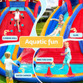 Kids Inflatable Water Slide Pool 408x386cm Splash Park Cannon Game