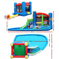 Happy Hop Inflatable Water Slide Jumping Castle Bouncer Splash Toy