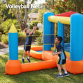 Keezi Inflatable Kids Pool Play Park Jumping Castle Volleyball Net with Blower Balls 4mx4.37m