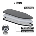 Artiss Foldable Ironing Board Black Iron Rest Stand