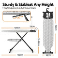 Artiss Foldable Ironing Board with Iron Rest Ironing Board for Laundry Room Arrow