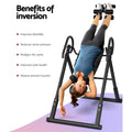 Everfit Inversion Table Back Stretcher Home Gym Exercise Grey