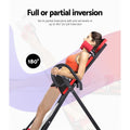 Everfit Inversion Table Gravity Back Stretcher Home Gym Exercise Red