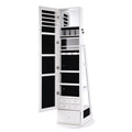 Artiss 360° Rotating Jewelry Cabinet Full Length Mirror, White