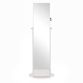 Artiss 360° Rotating Jewelry Cabinet Full Length Mirror, White