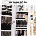 Artiss 360° Rotating Jewelry Cabinet Full Length Mirror, White