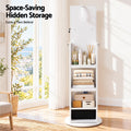 Artiss 360° Rotating Jewelry Cabinet Full Length Mirror, White