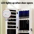 Artiss Jewellery Cabinet LED Mirror Lockable Storage