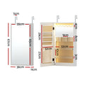 Artiss Jewellery Cabinet Mirror Door Wall Mount 80 Char