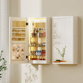 Artiss Jewellery Cabinet Mirror Door Wall Mount 80 Char