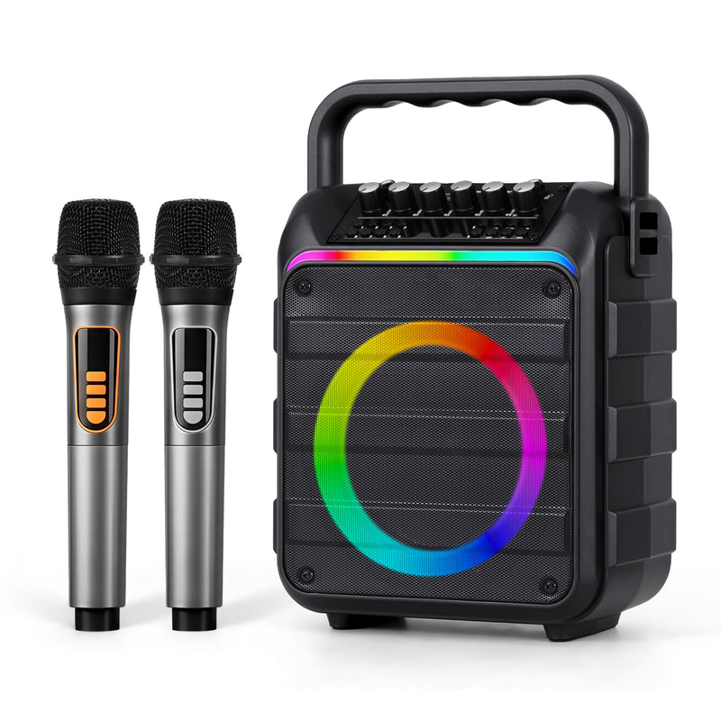 Alpha Karaoke Machine Bluetooth 2 Wireless Microphones Portable