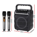 Alpha Karaoke Machine Bluetooth 2 Wireless Microphones Portable