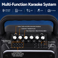 Alpha Karaoke Machine Bluetooth 2 Wireless Microphones Portable